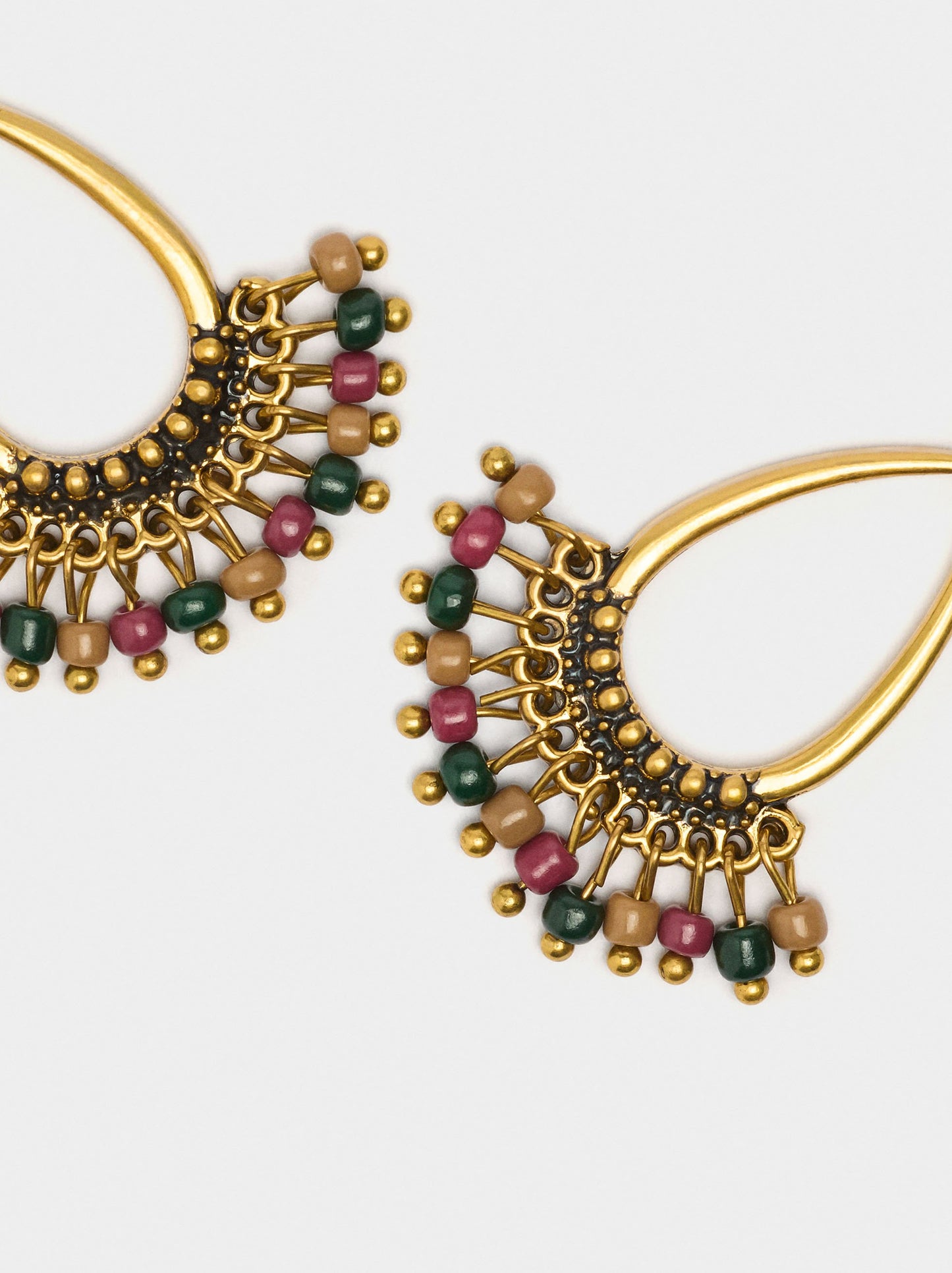 Drop Earrings With Beads