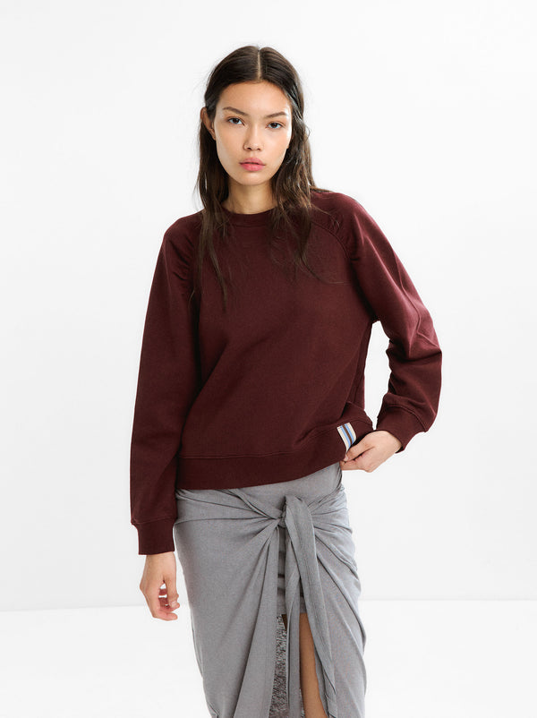 100% Cotton Sweatshirt With Gathers