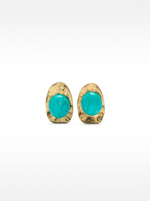 Oval Earrings With Stones