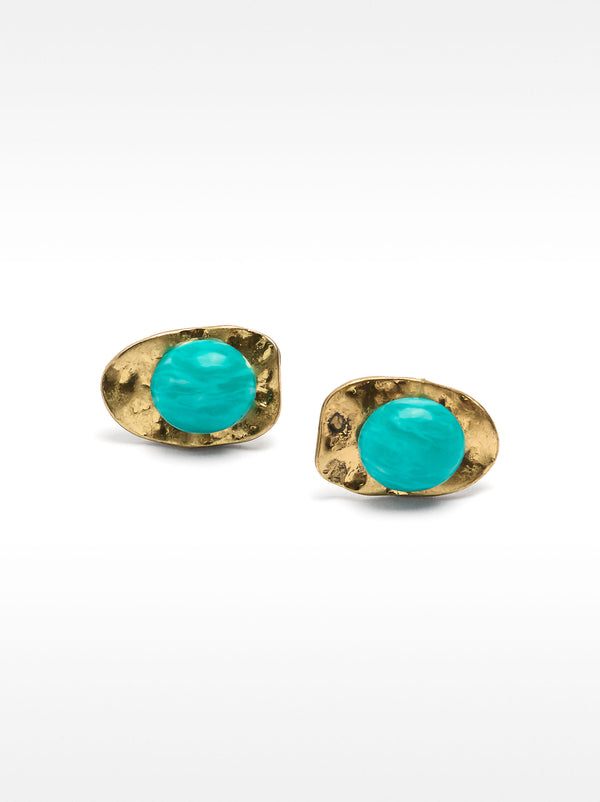 Oval Earrings With Stones