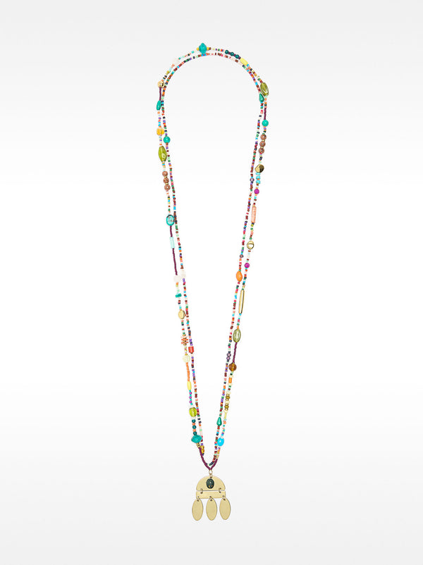 Geometric Pendant Necklace Set