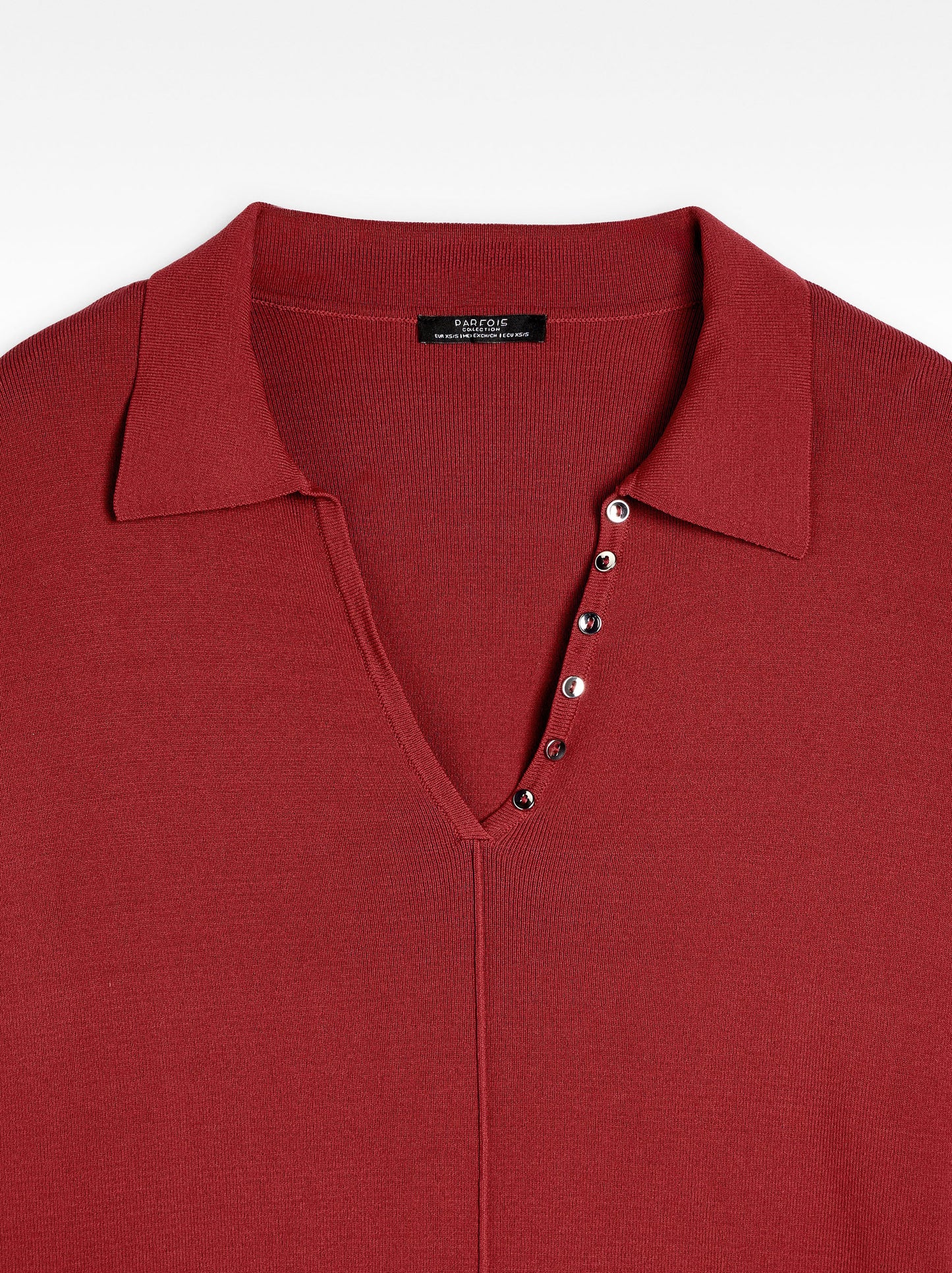 Knit Sweater With Polo Collar