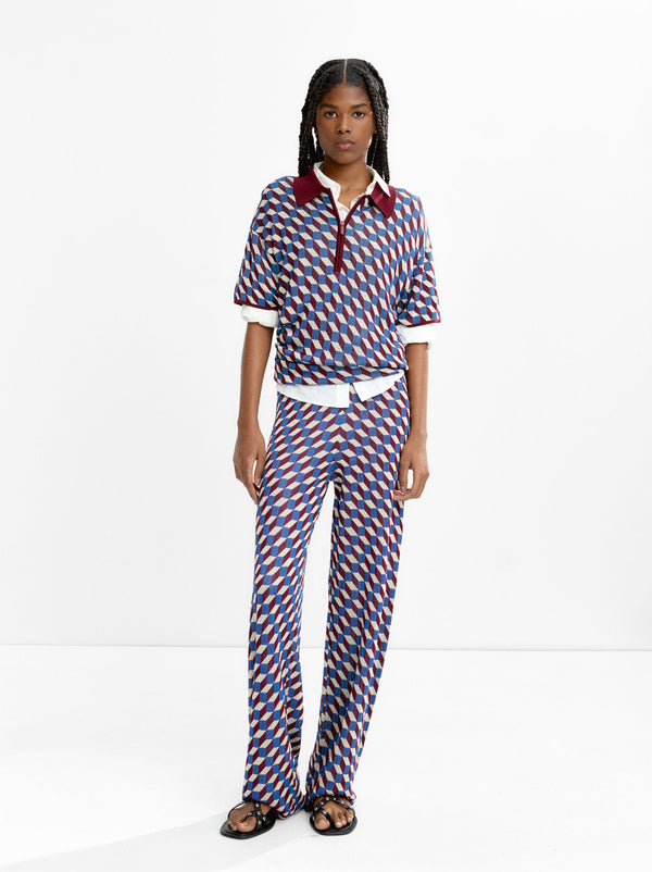 Patterned Knit Pants