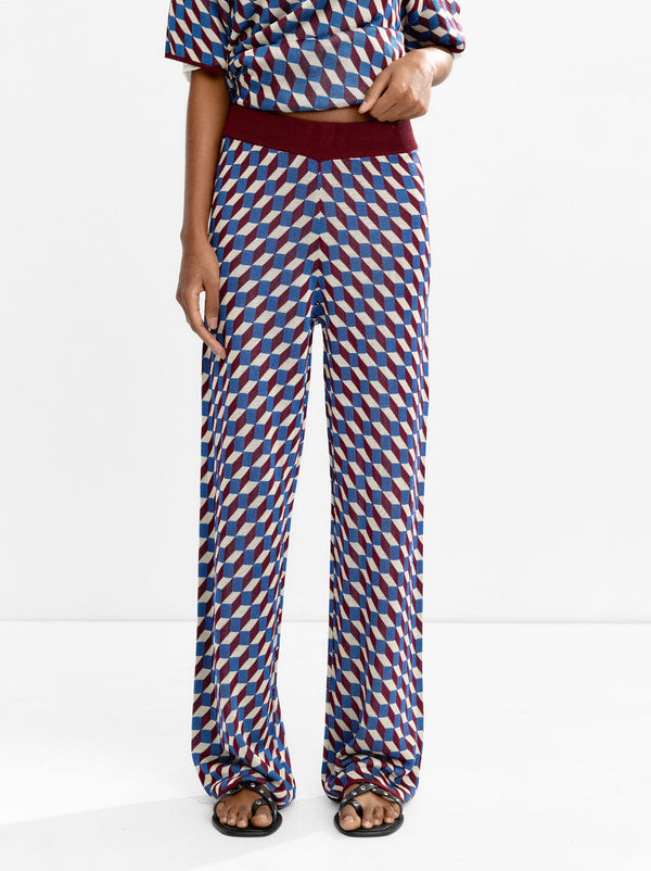 Patterned Knit Pants
