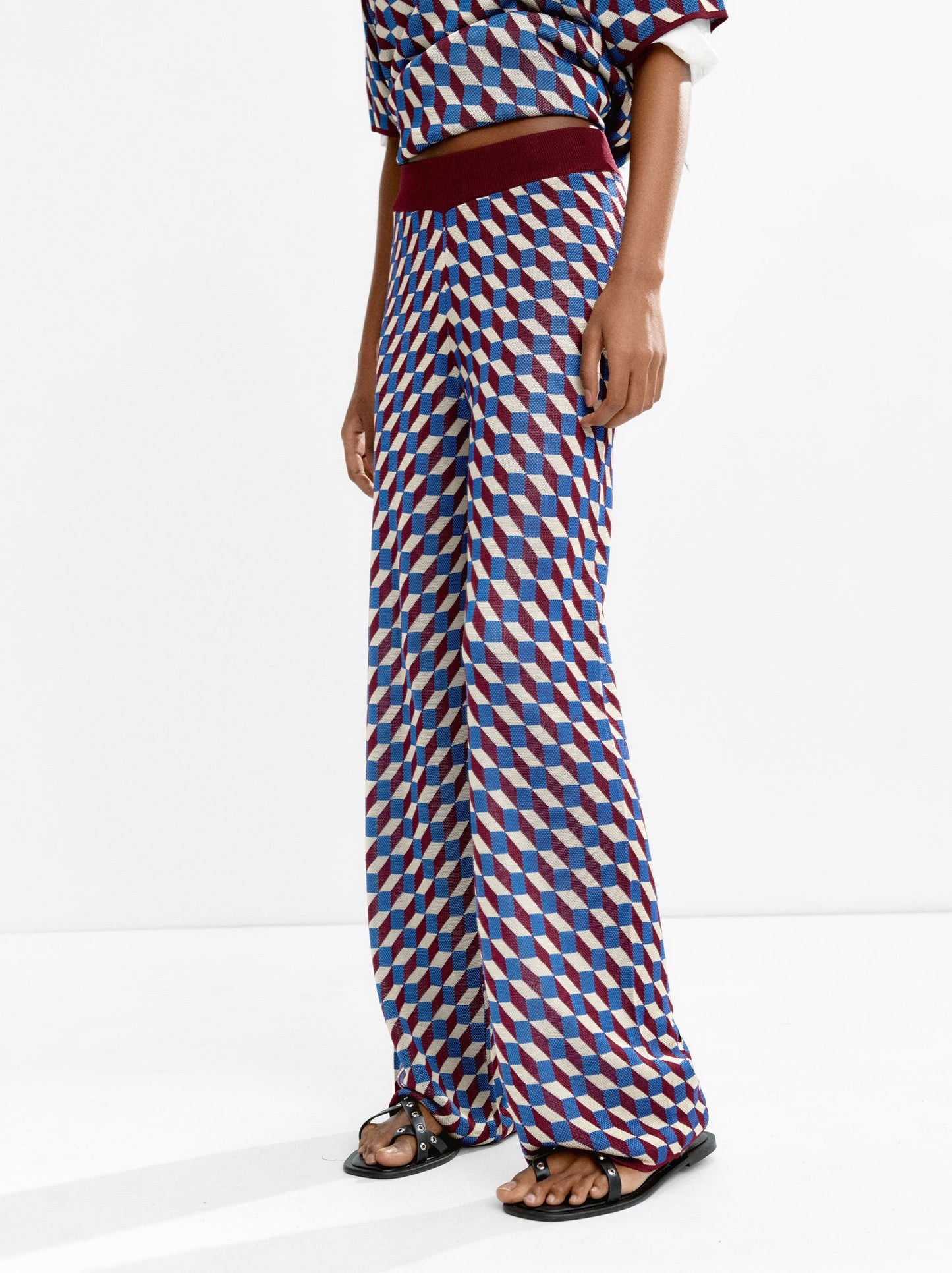 Patterned Knit Pants