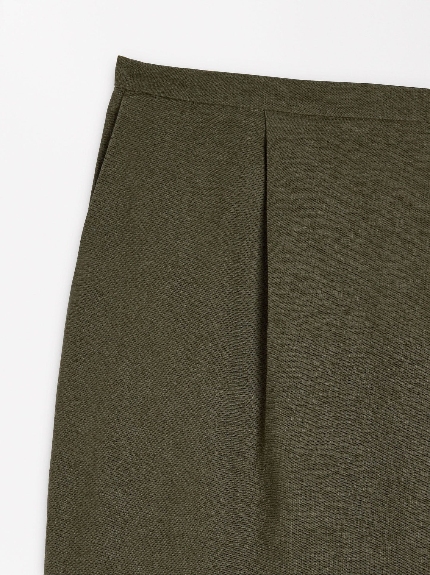 Linen-Blend Trousers With Elastic Waistband