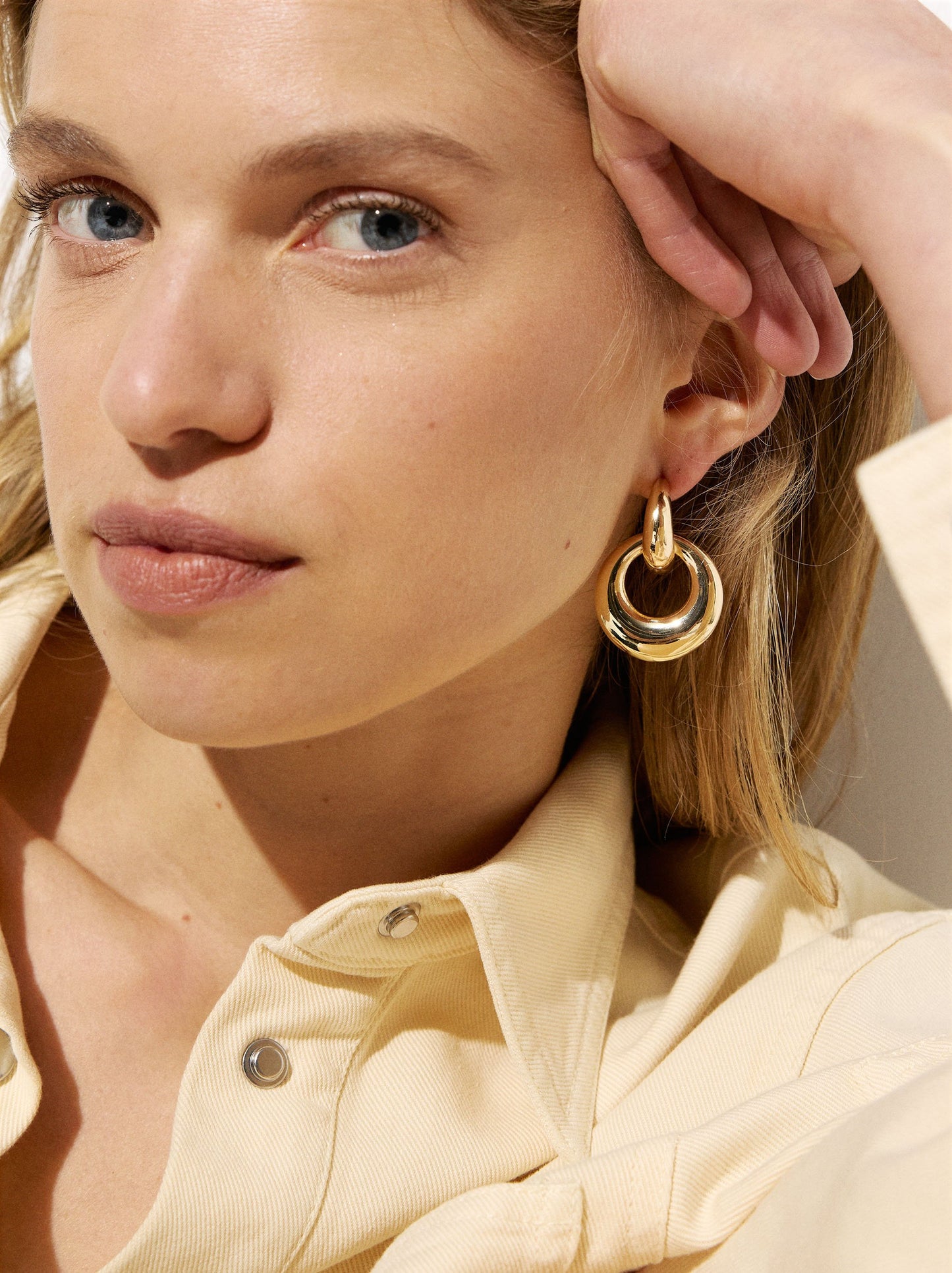 Open Gold Hoop Earrings