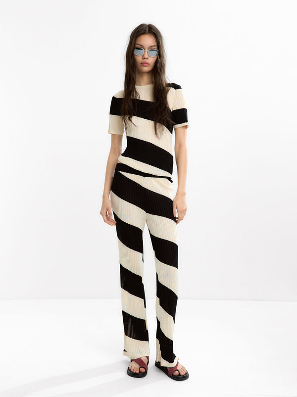 Striped Knit Trousers