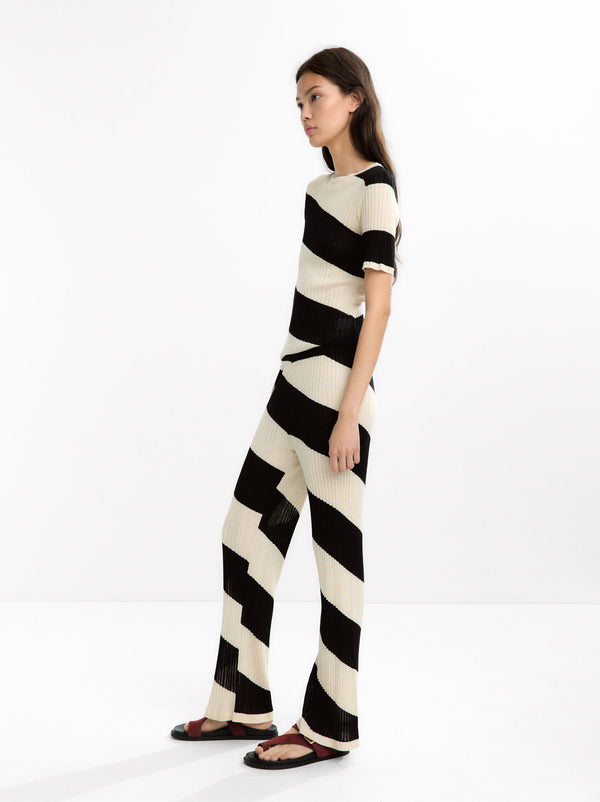 Striped Knit Trousers