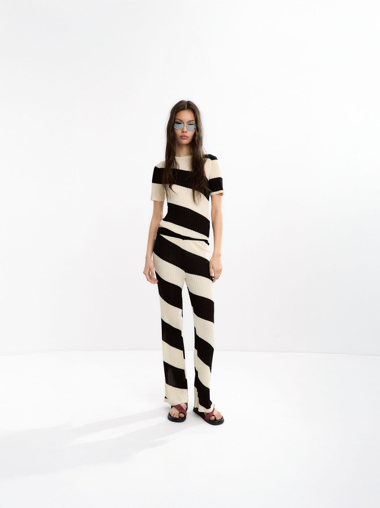 Striped Knit Trousers