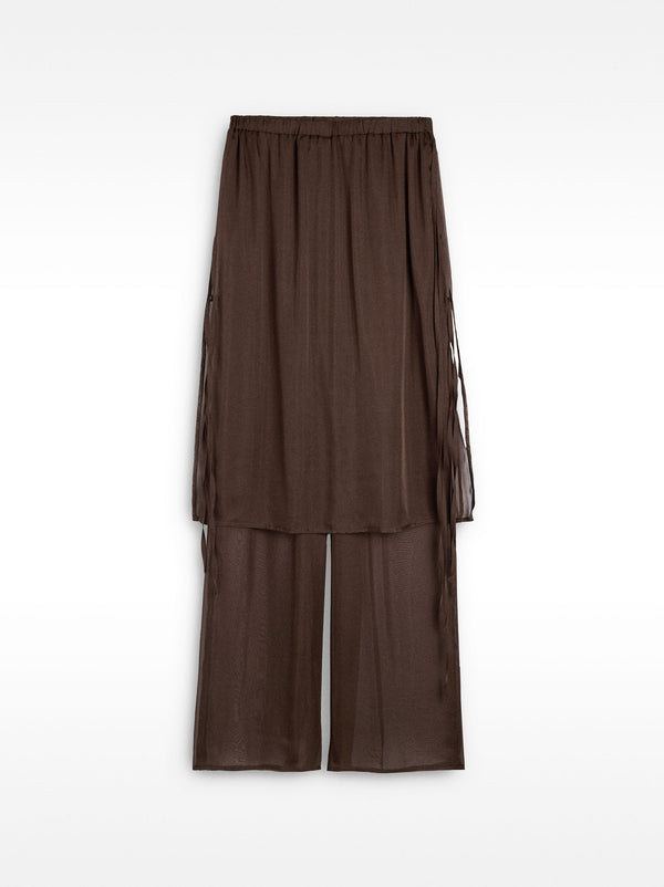 100% Silk Pants With Elastic Waistband