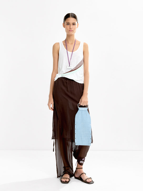 100% Silk Pants With Elastic Waistband