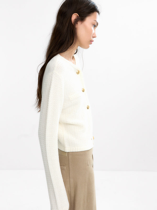 Textured Knit Cardigan