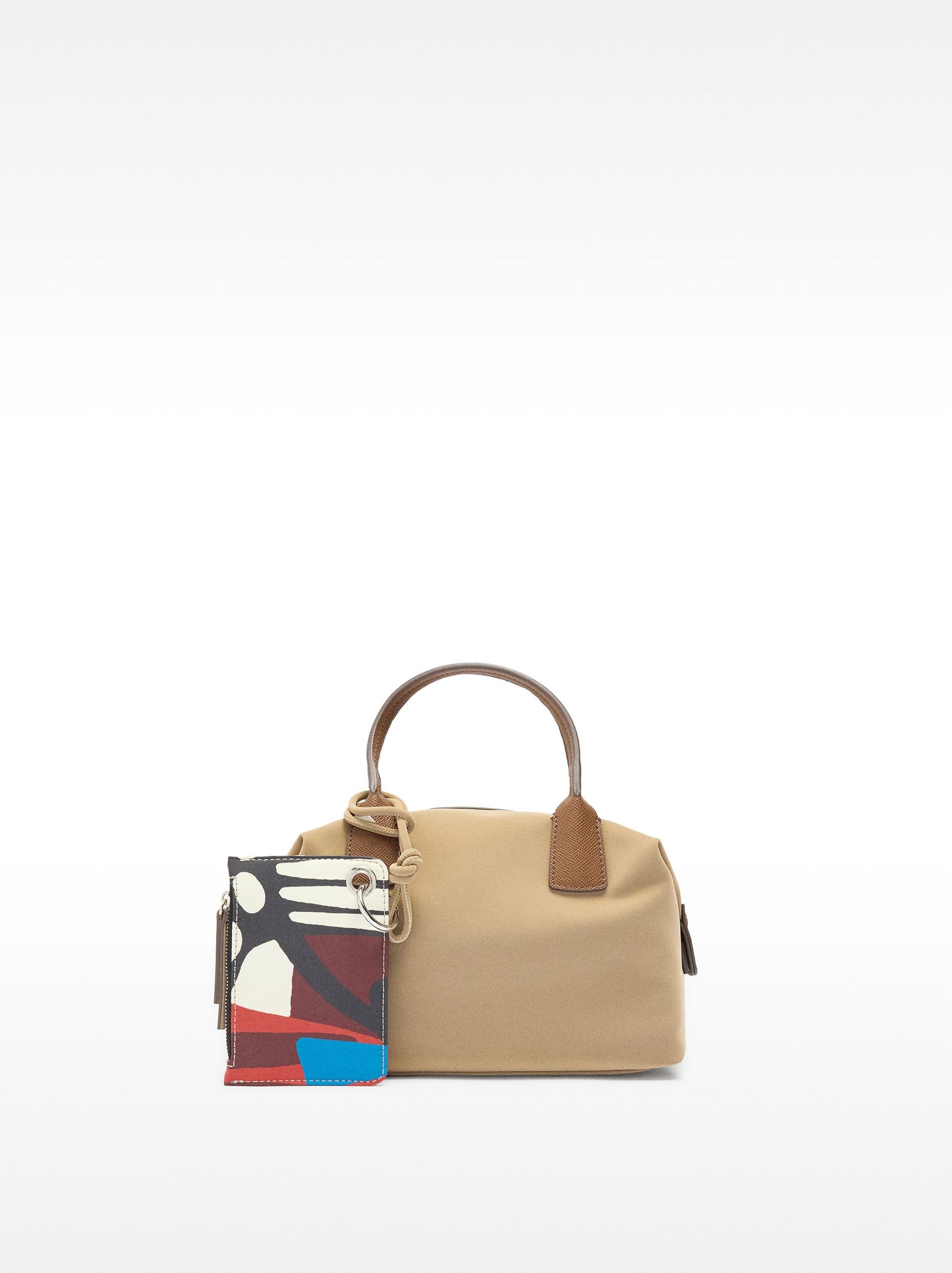 Soft Texture Tote Bag With Pendant