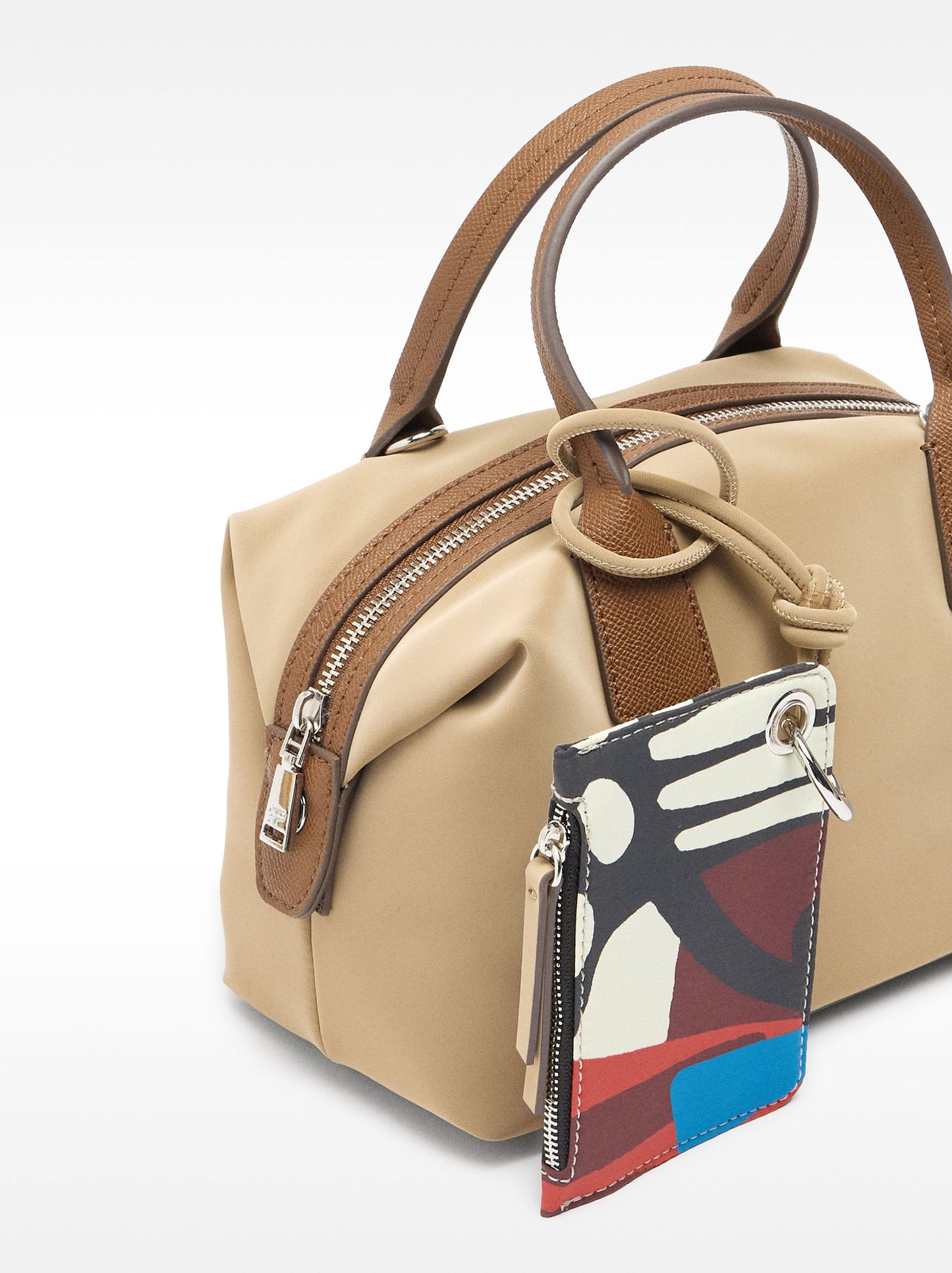 Soft Texture Tote Bag With Pendant