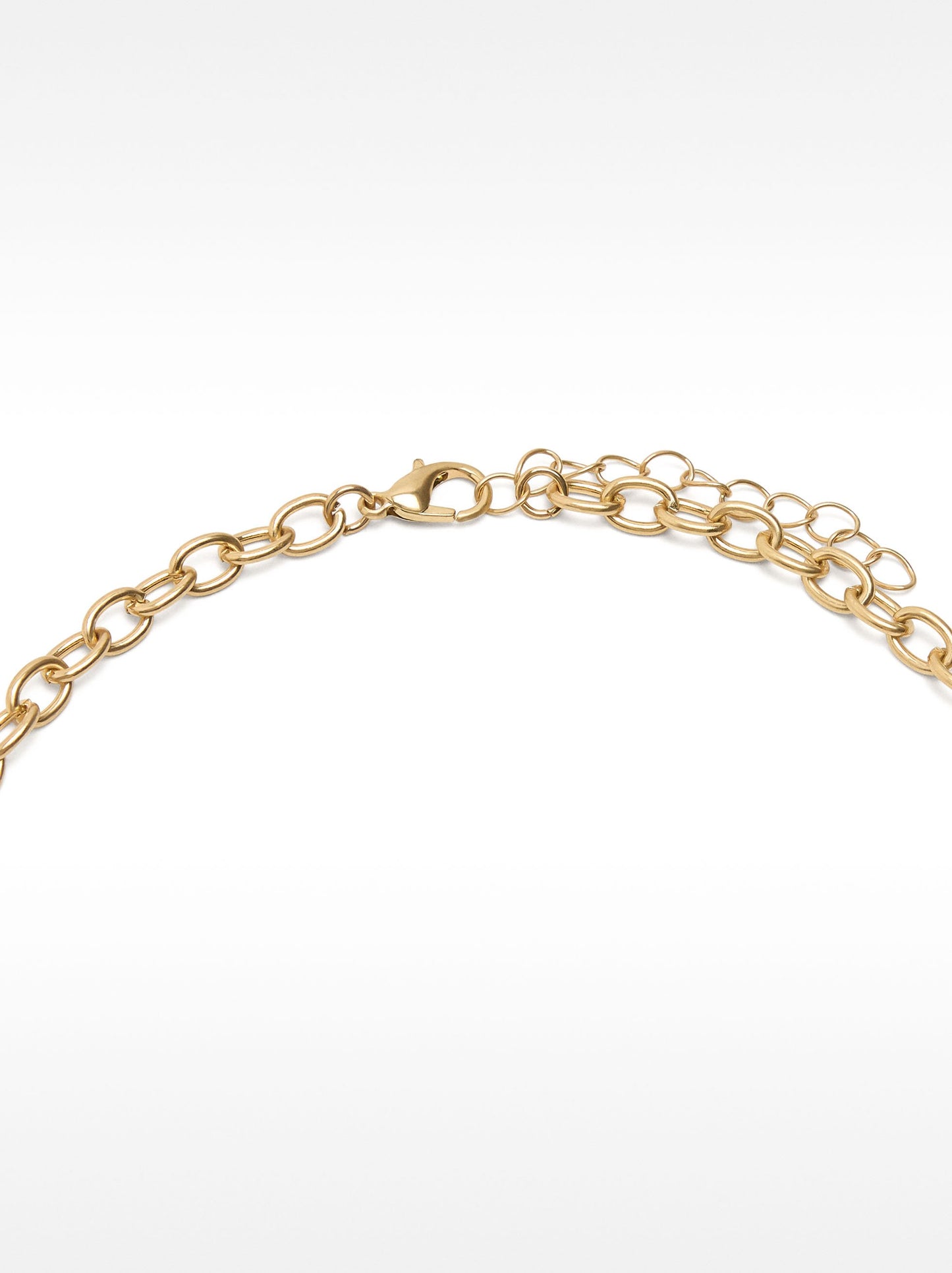 Short Necklace Of Links With Cross Pendant