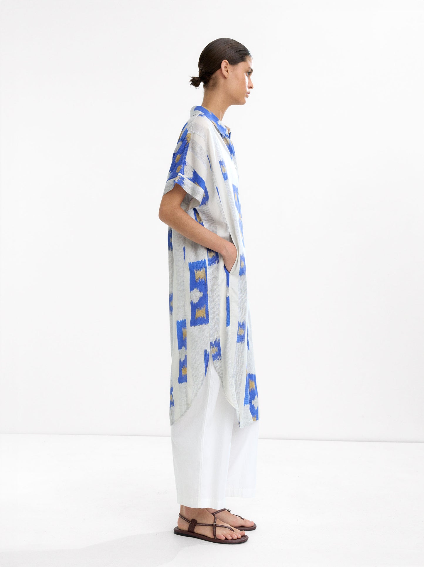 Shirt Dress With Print - 100% Lyocell