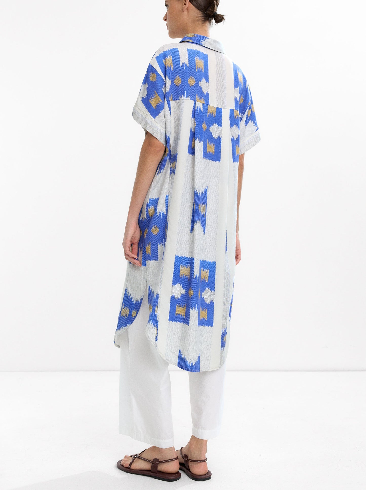 Shirt Dress With Print - 100% Lyocell