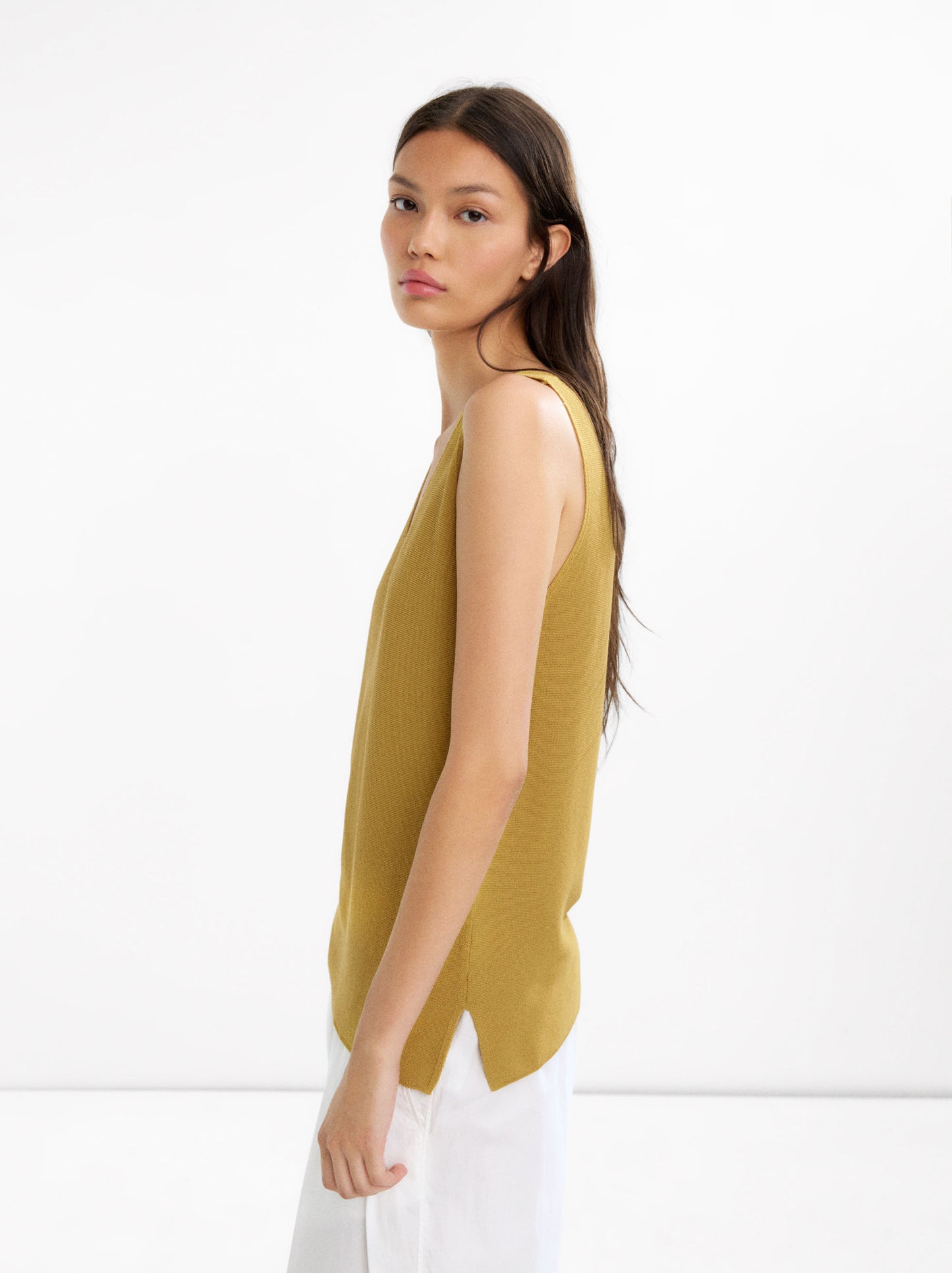 V-Neck Knit Top
