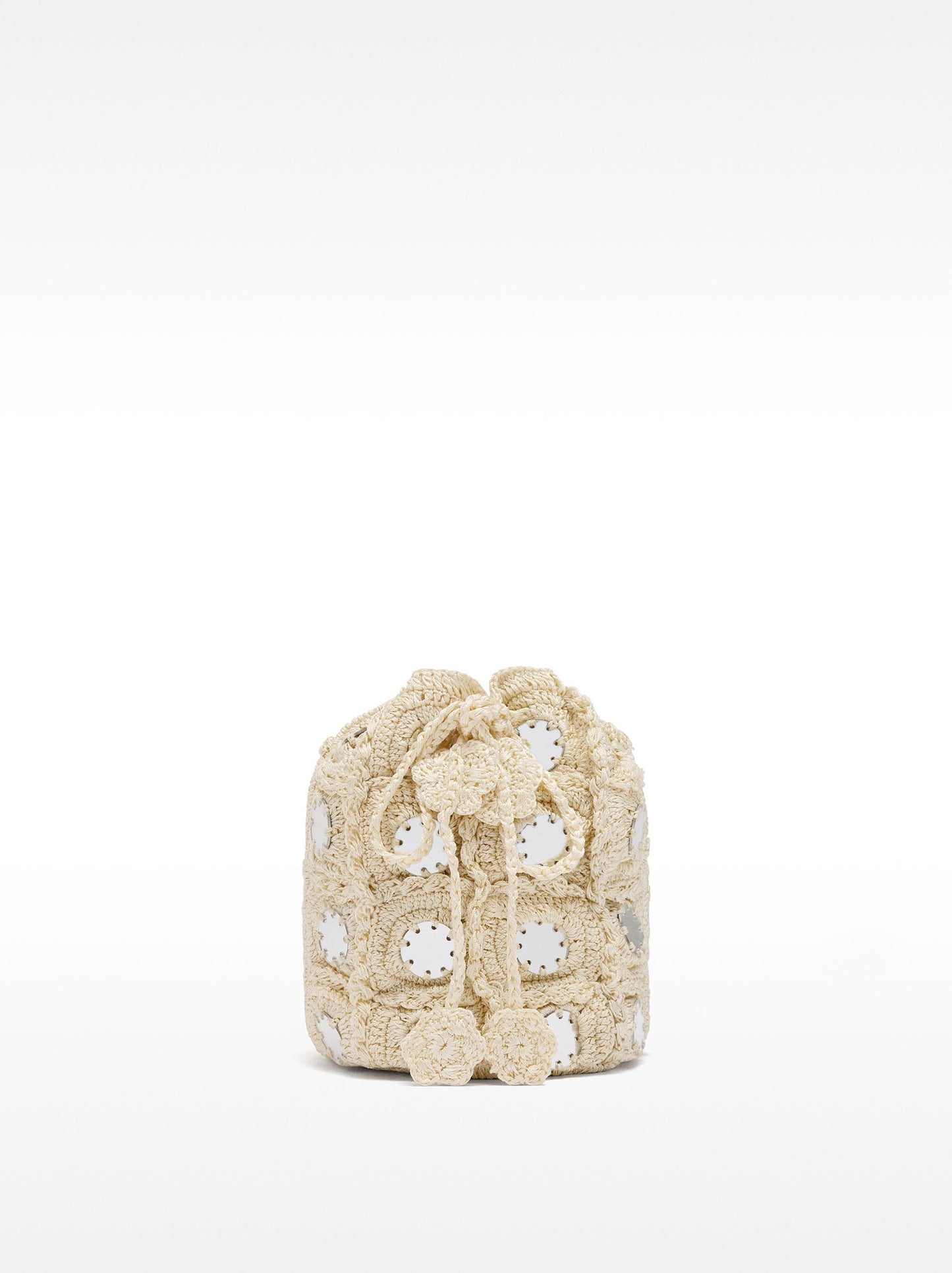 Mesh Bucket Bag With Mirror Details