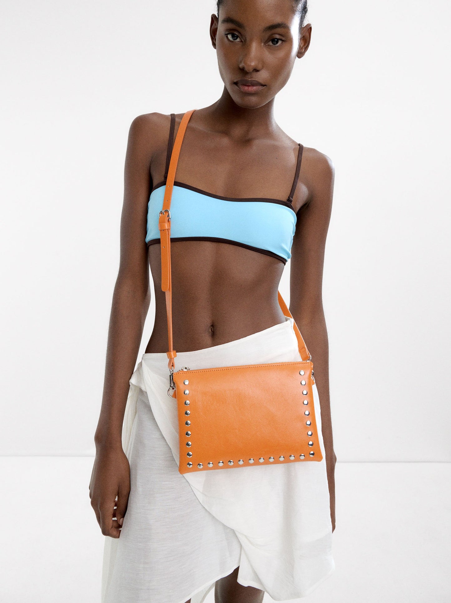 Double Crossbody Bag With Studs
