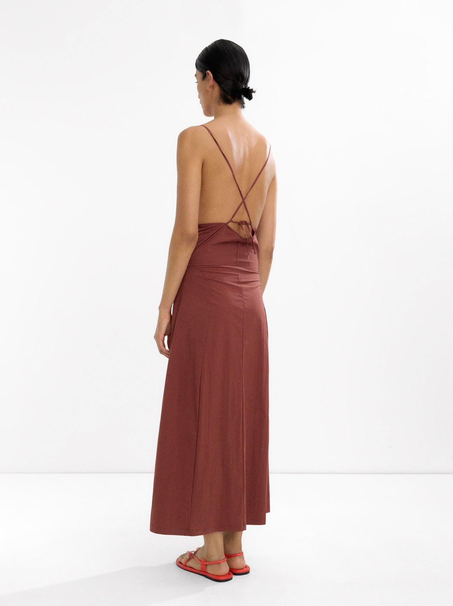 Long Cotton Dress With Straps