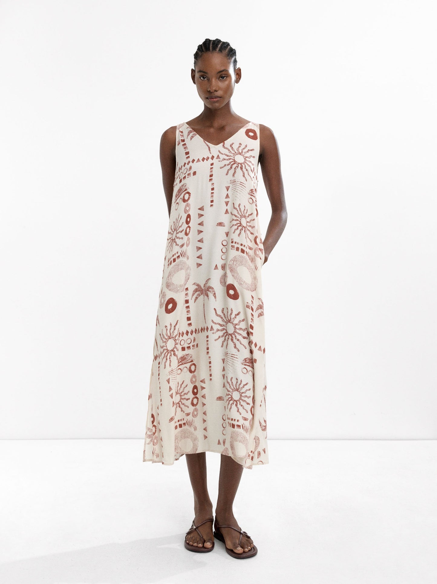 Midi Printed Dress