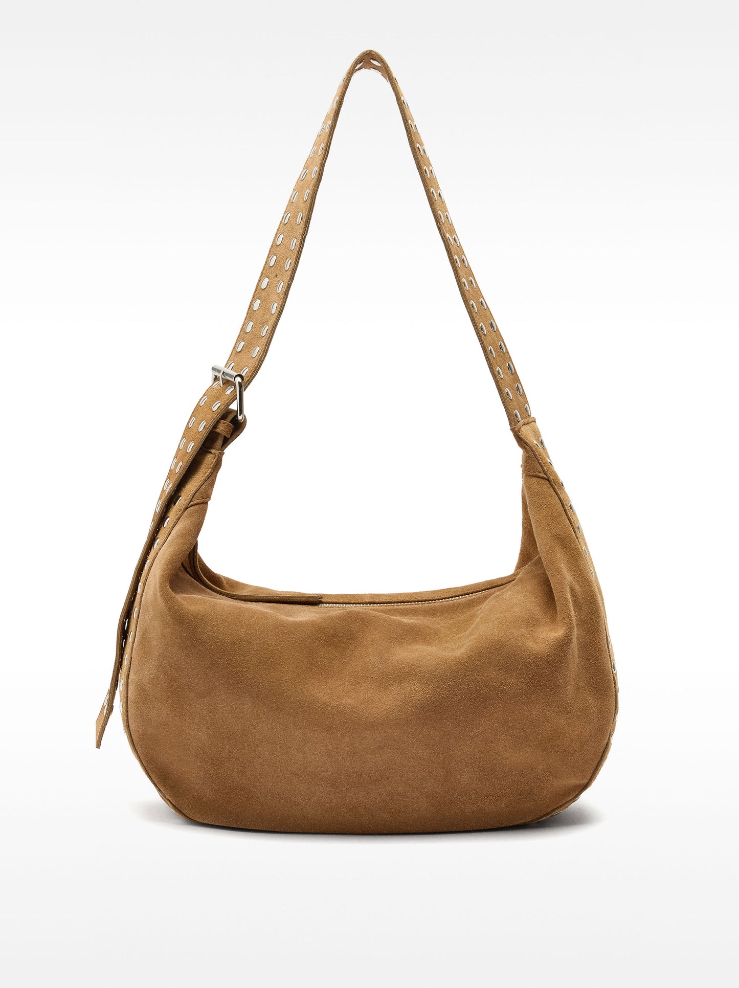 Leather Shoulder Bag With Studs