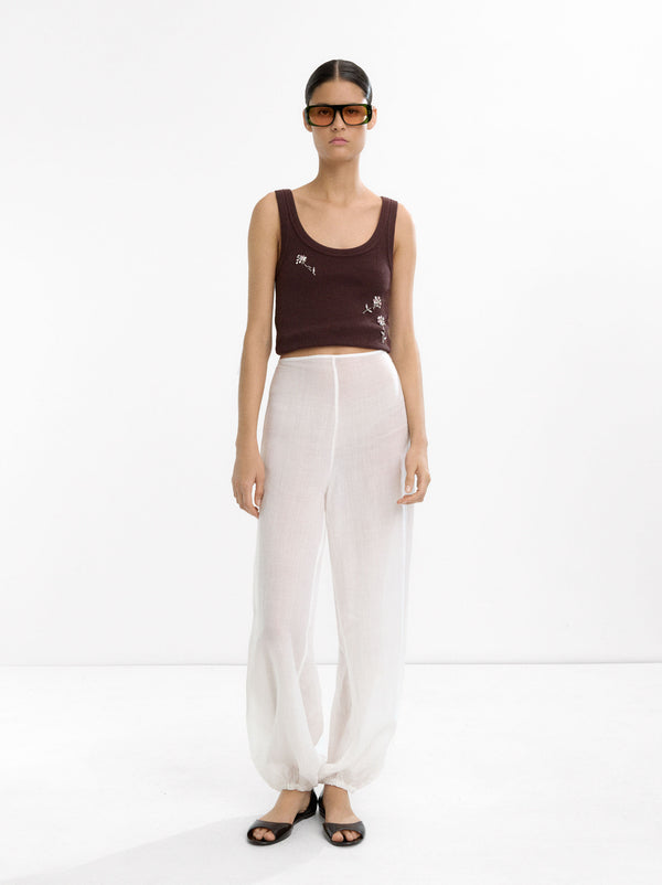 Top With Beaded Flowers