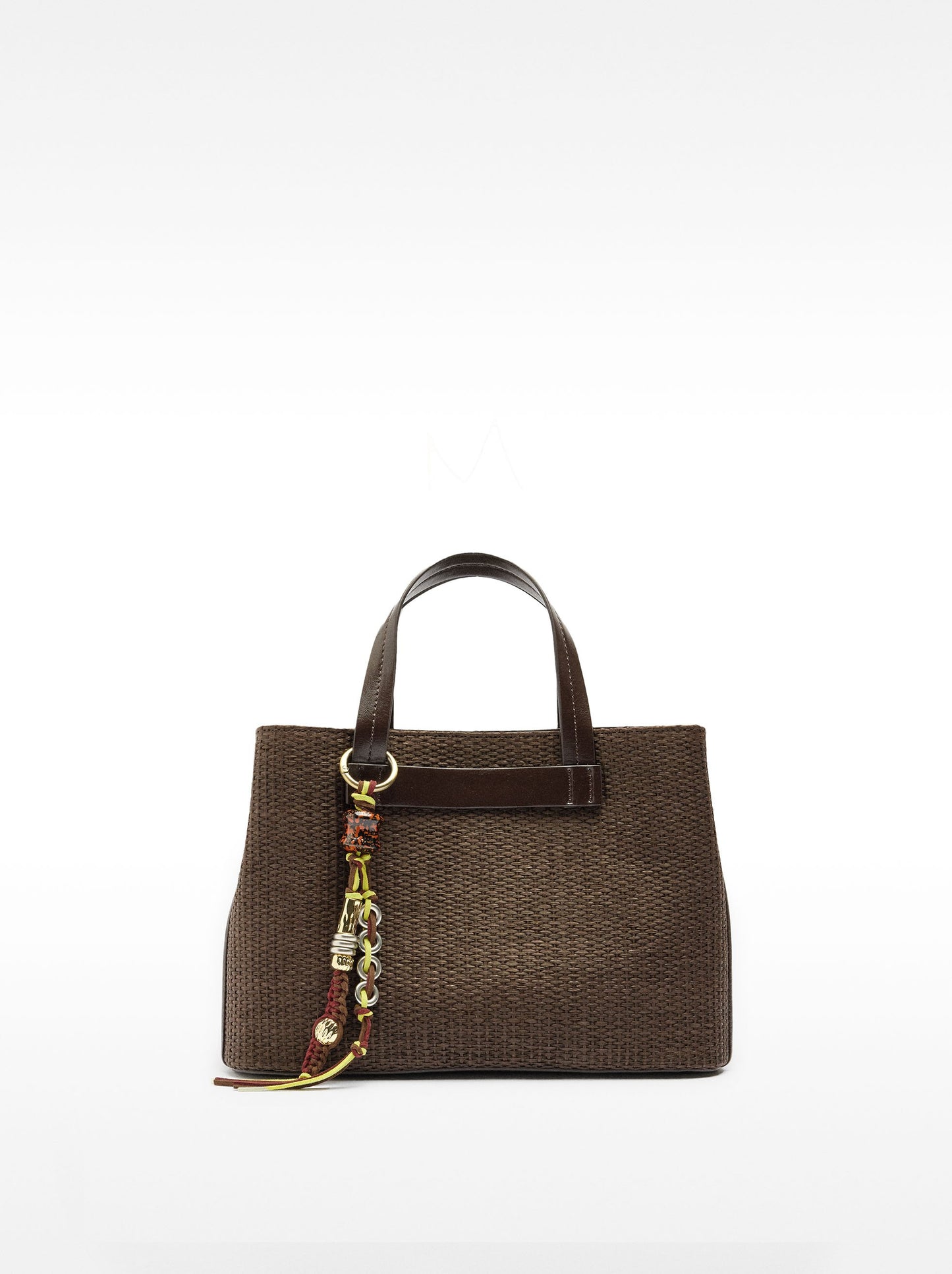 Tote Bag Straw Effect With Strap