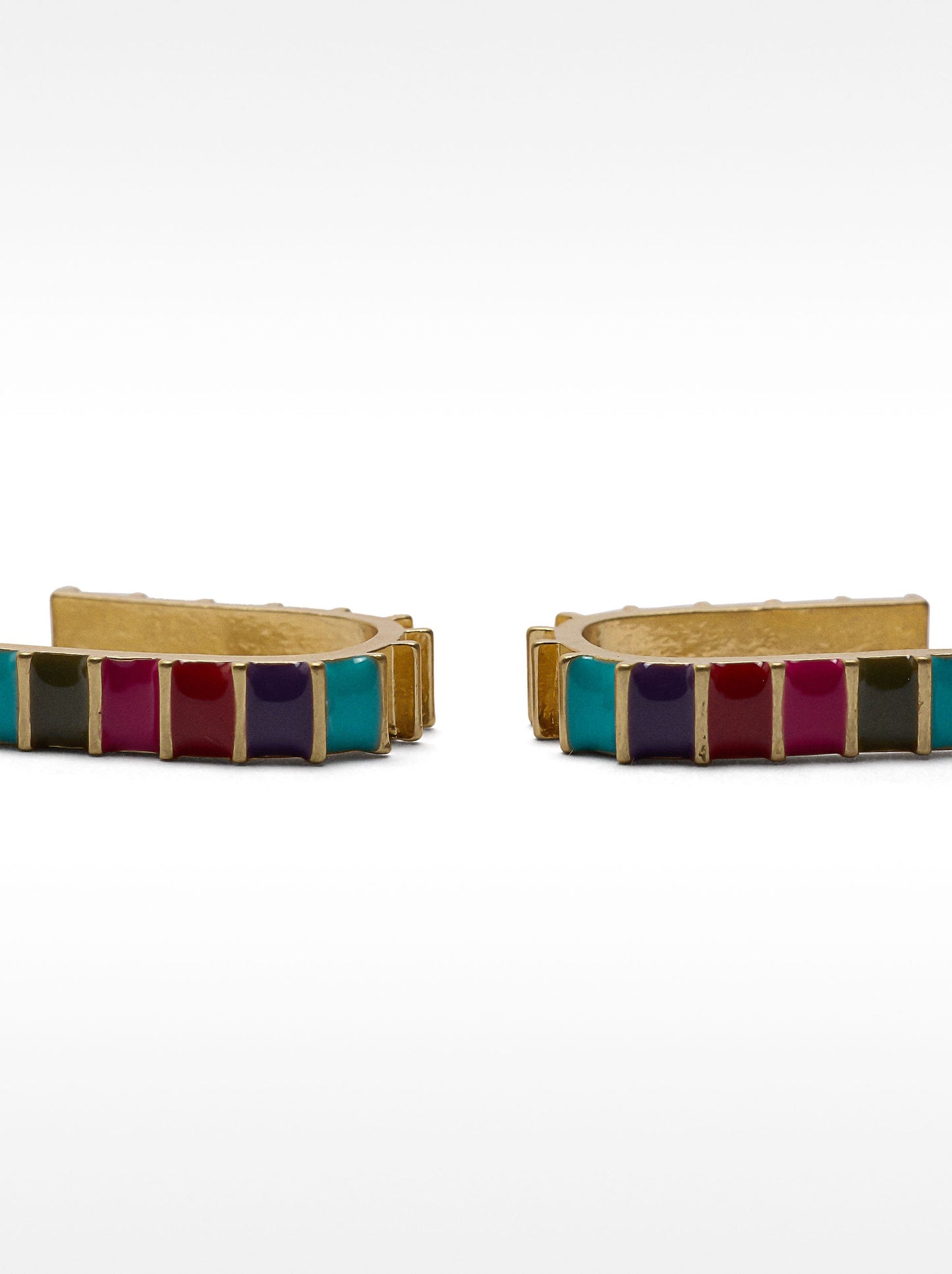 Hoop Earrings With Enamel