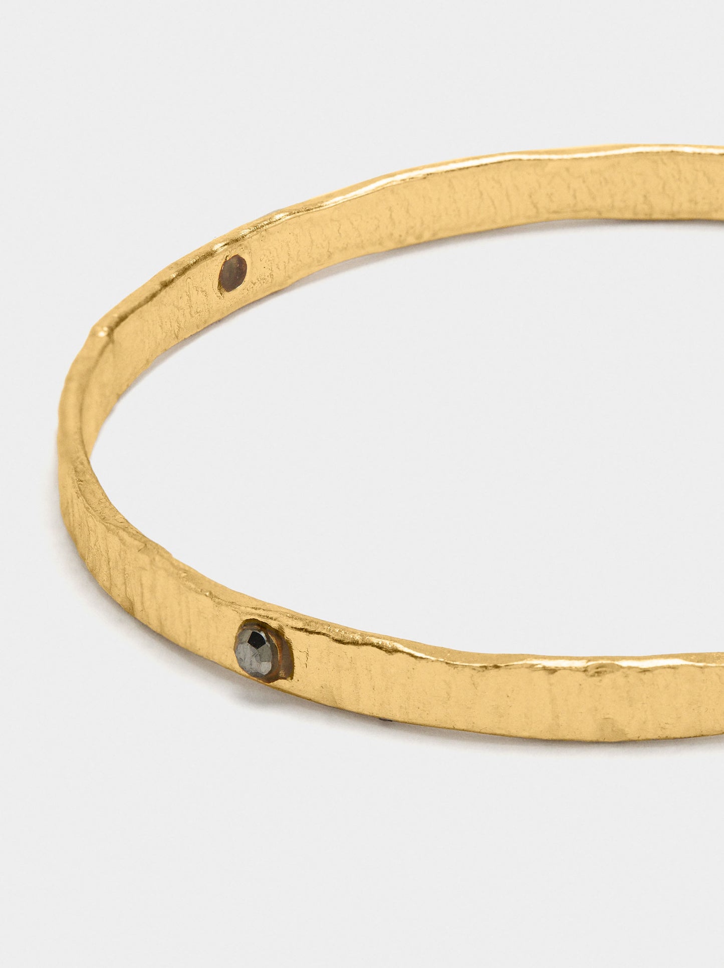 Flat Rigid Bracelet With Colour Details