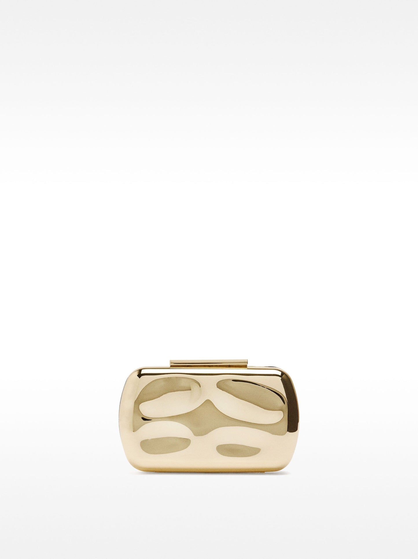 Metallic Clutch With Embossed Detail