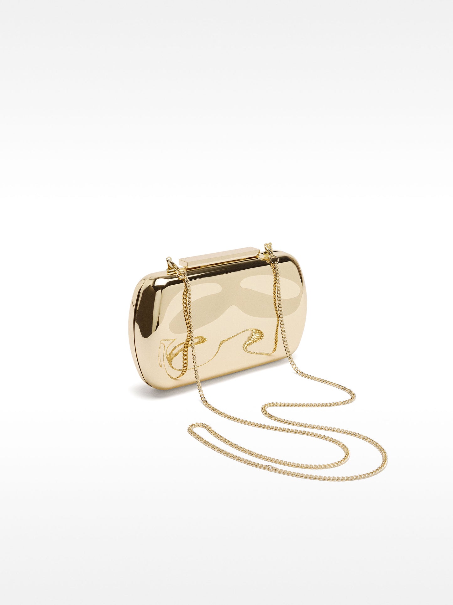 Metallic Clutch With Embossed Detail