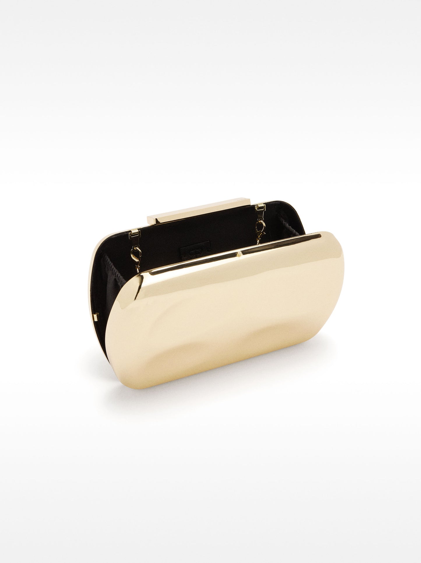 Metallic Clutch With Embossed Detail