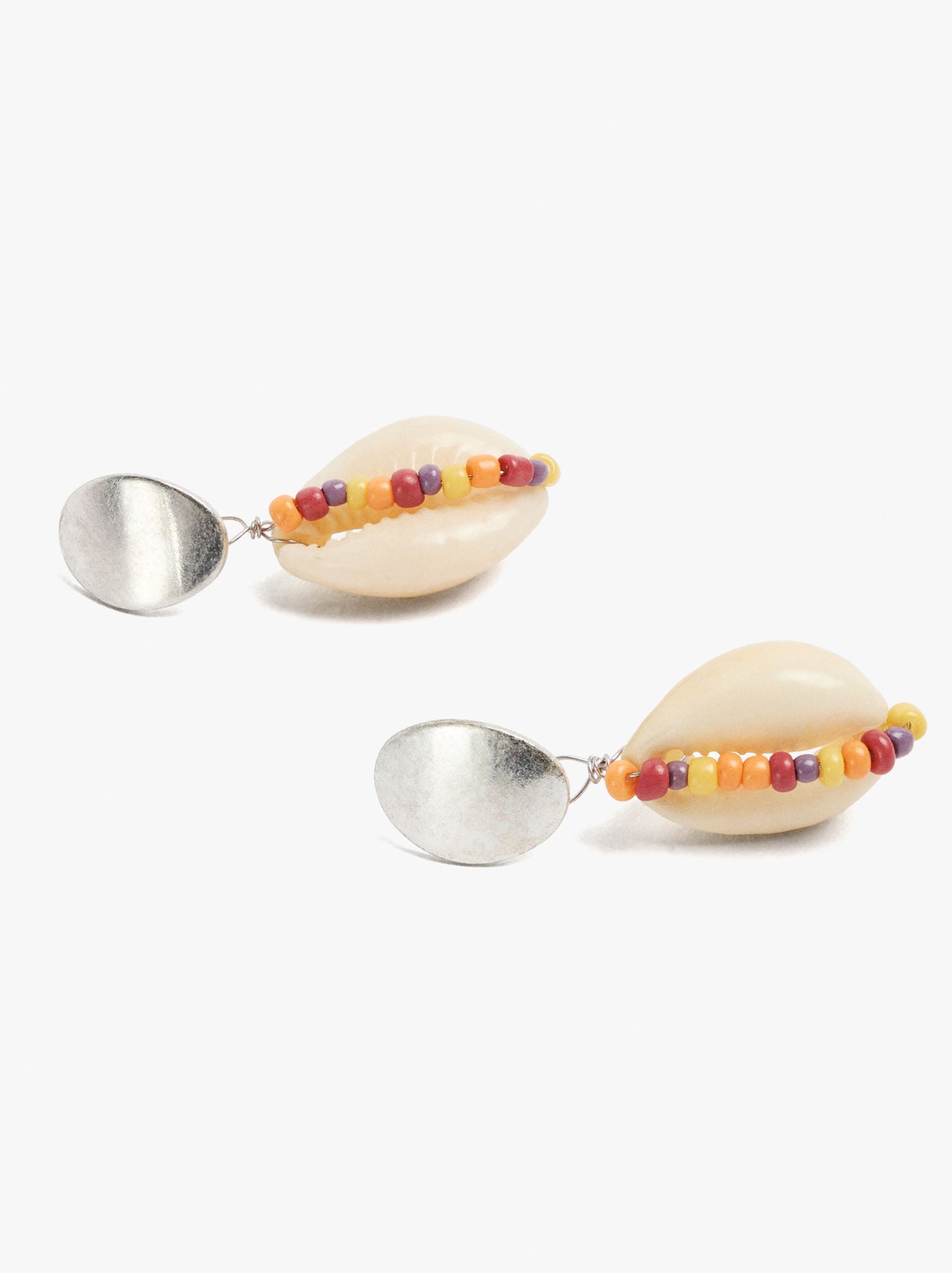 Earrings With Multicolor Shells
