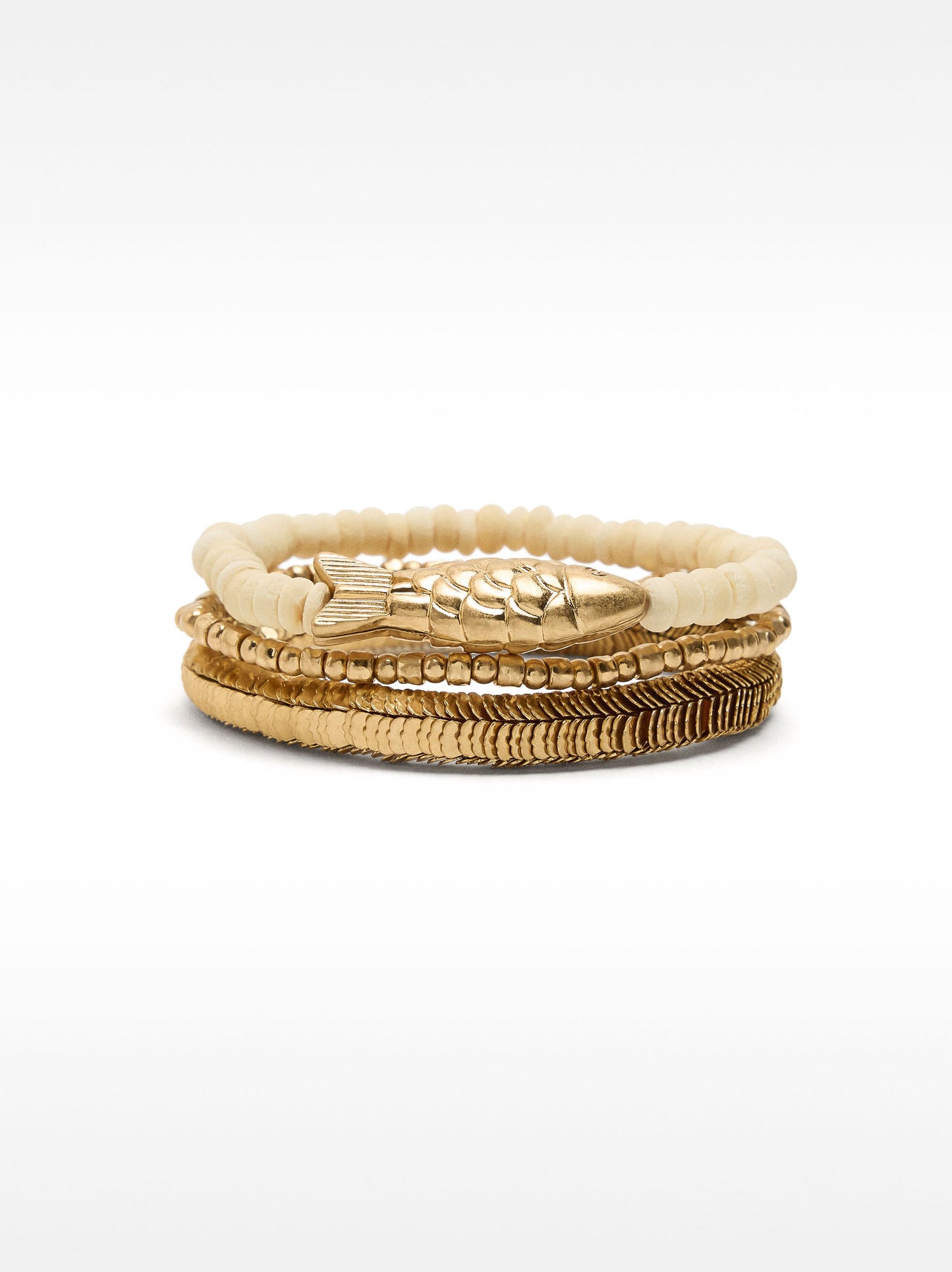 Elastic Bracelet Set With Fish