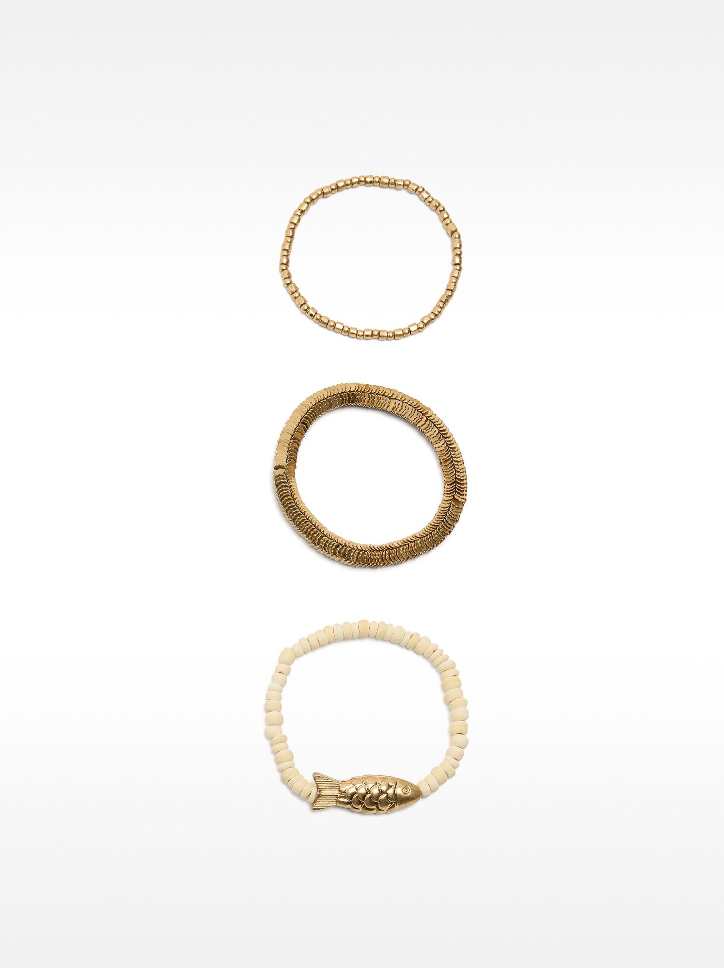 Elastic Bracelet Set With Fish