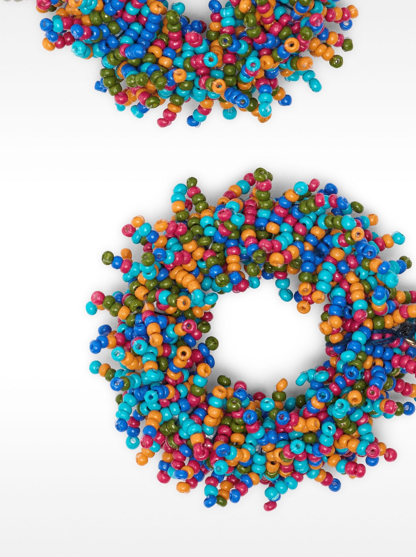 Maxi Earrings With Multicolor Beads