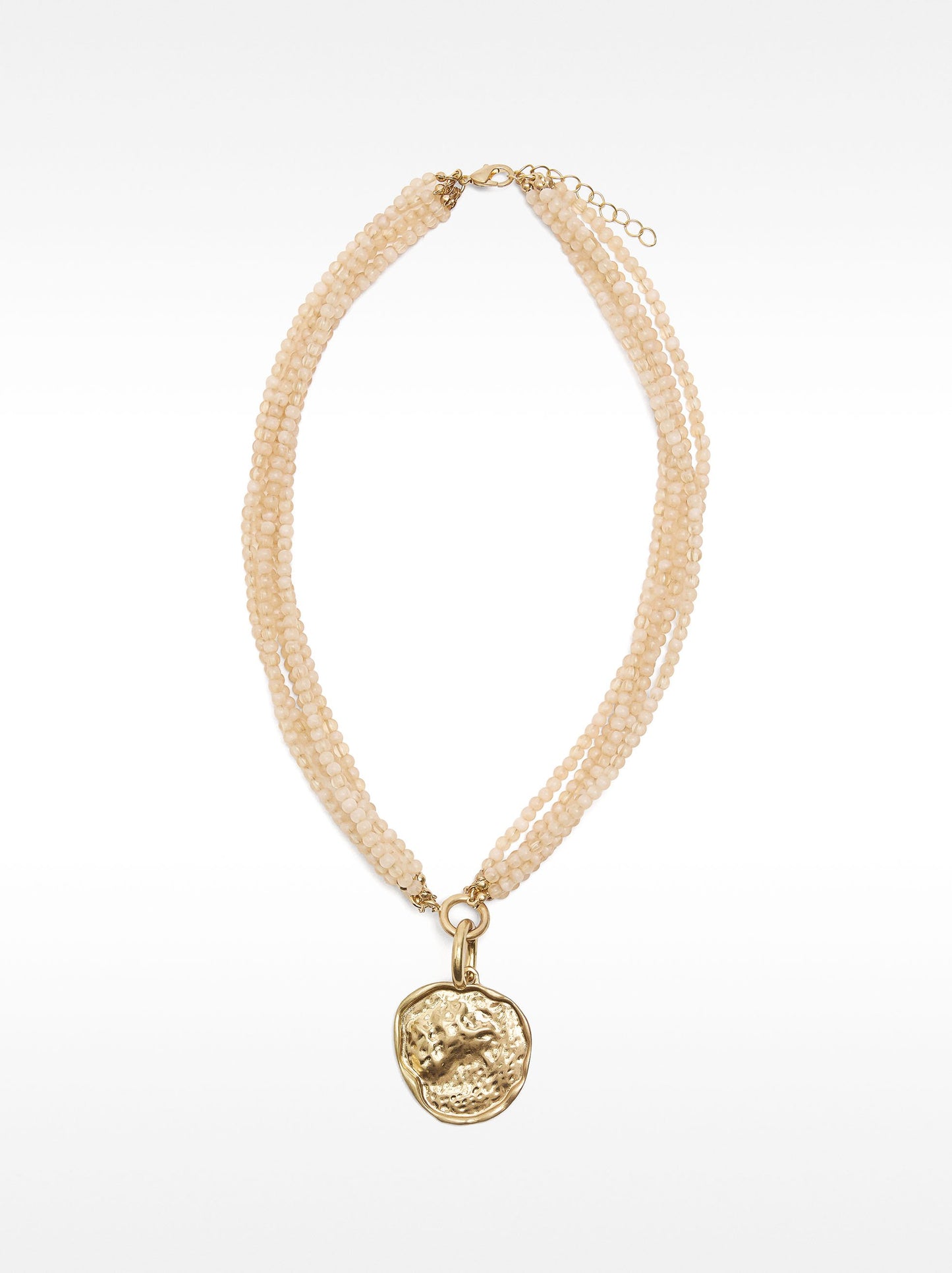 Multi-Strand Necklace With Medal