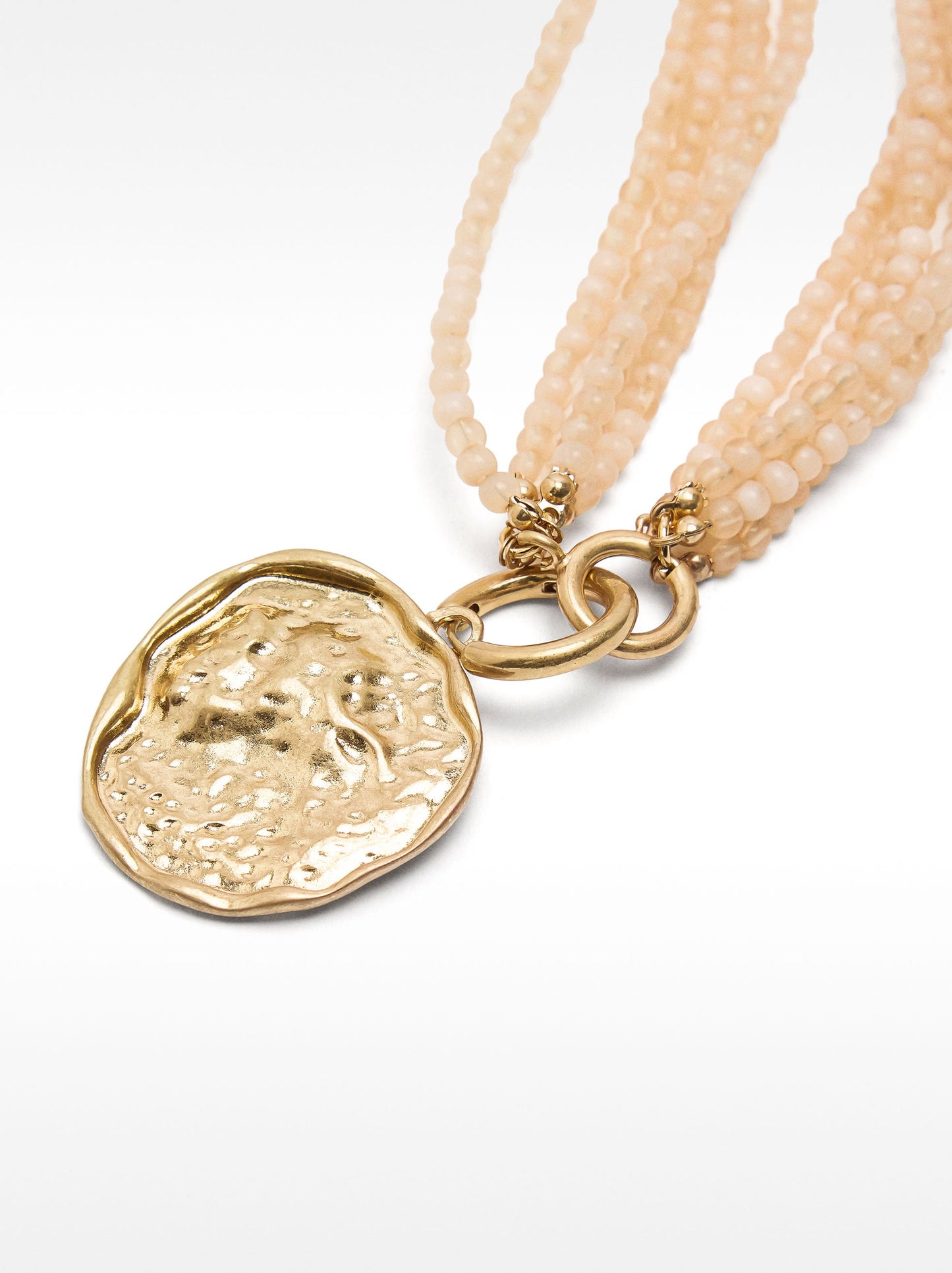 Multi-Strand Necklace With Medal