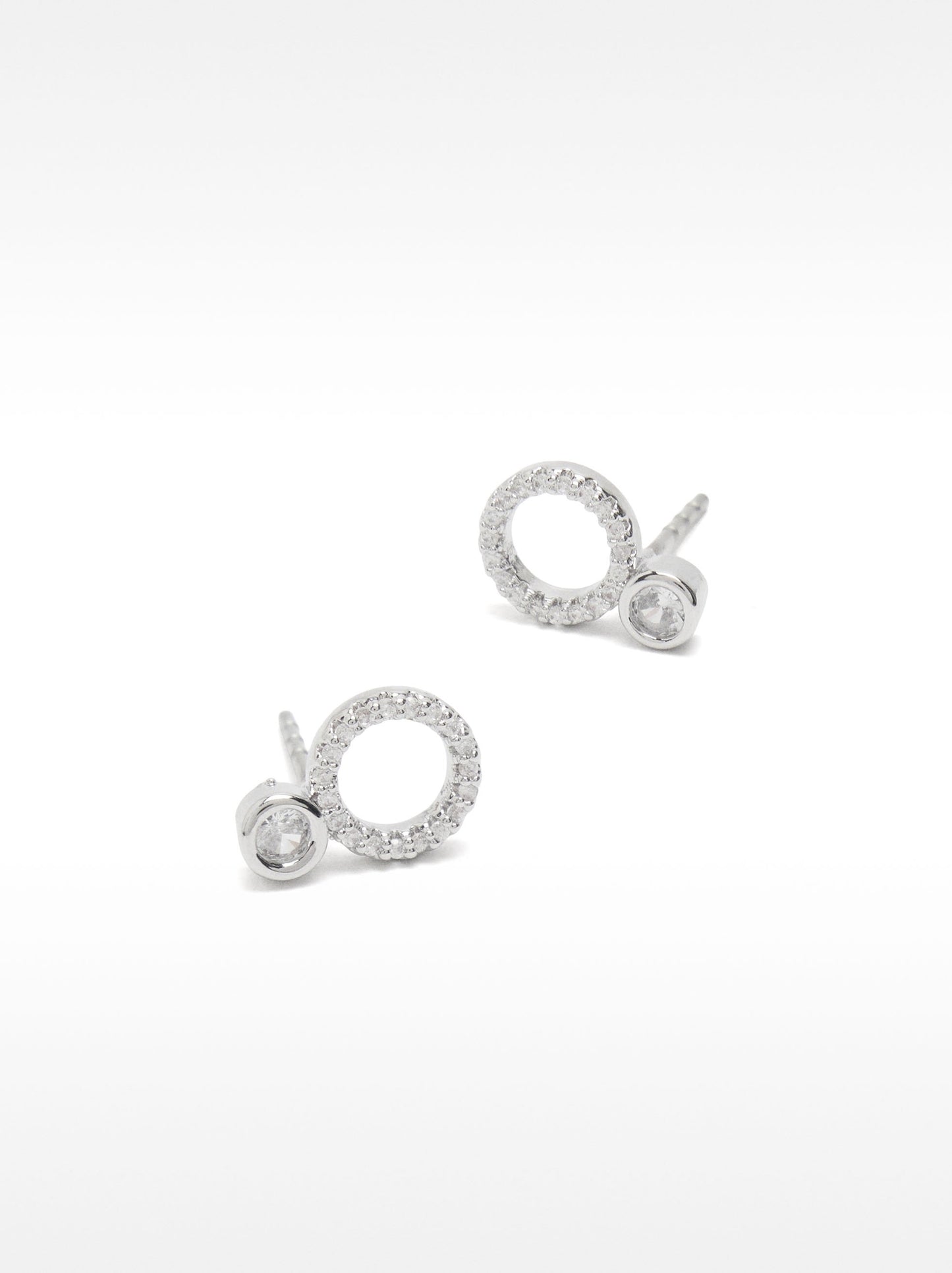 Hoop Earrings With Zirconia