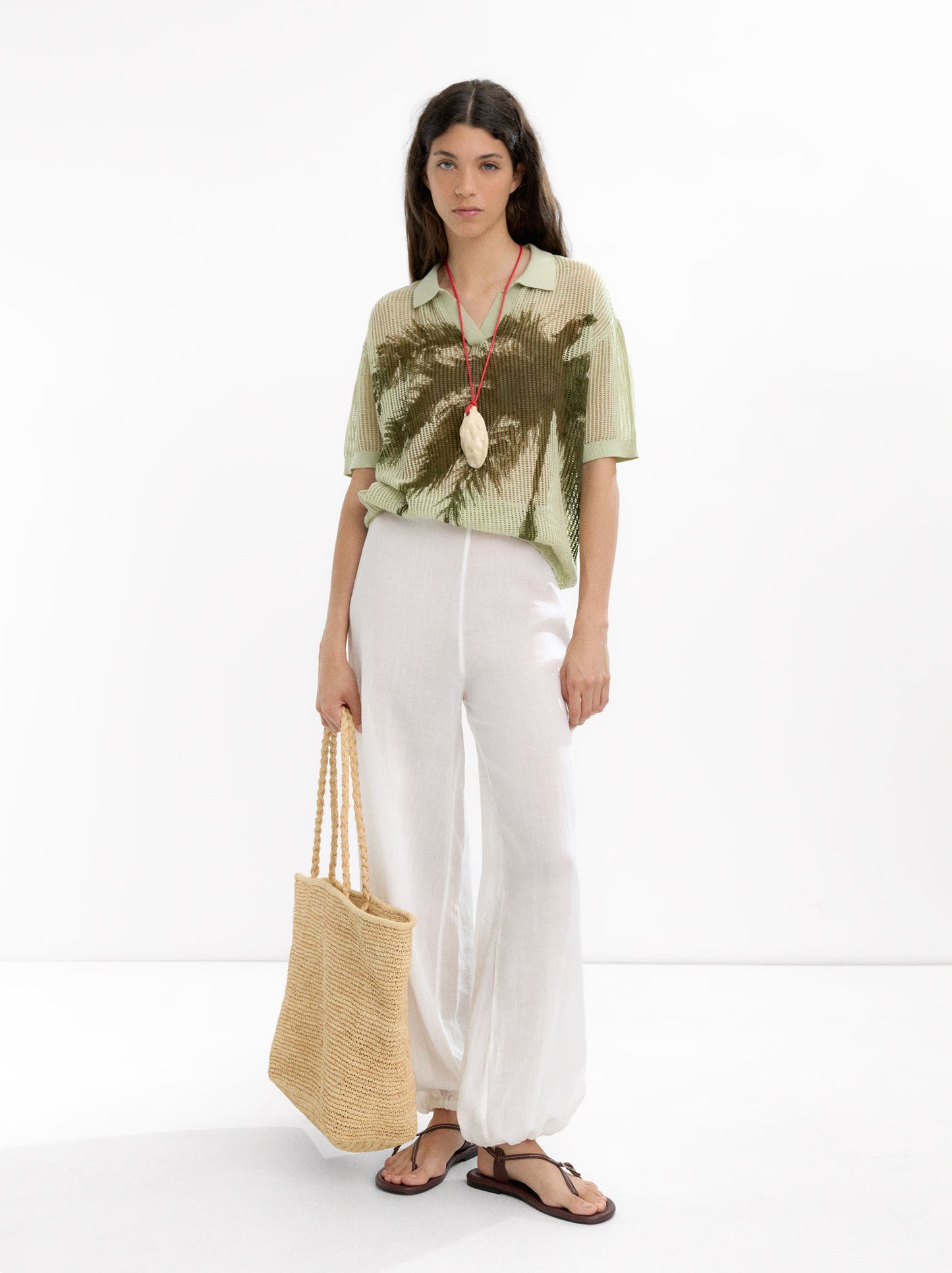 Cotton T-Shirt With Polo Collar