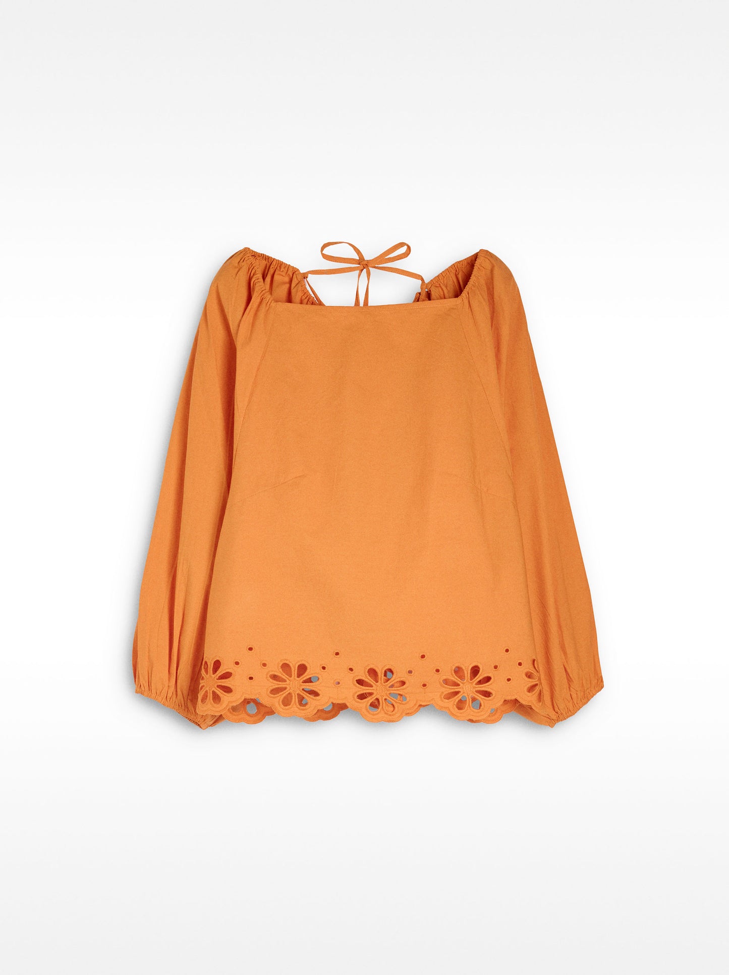 Blouse With Pierced Embroidery