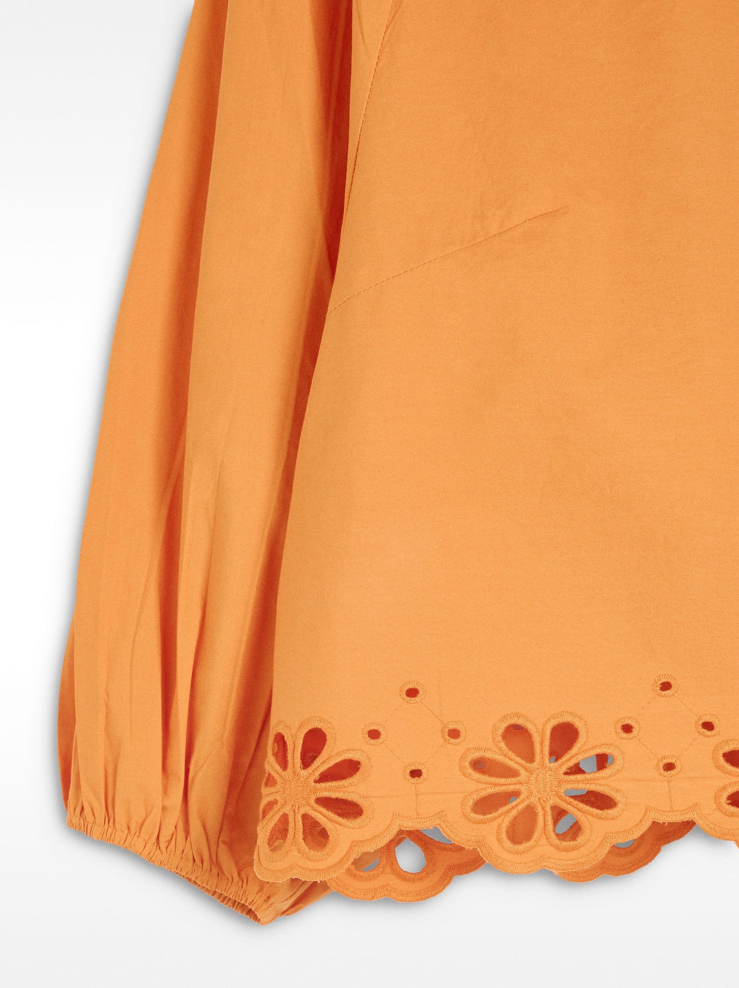 Blouse With Pierced Embroidery