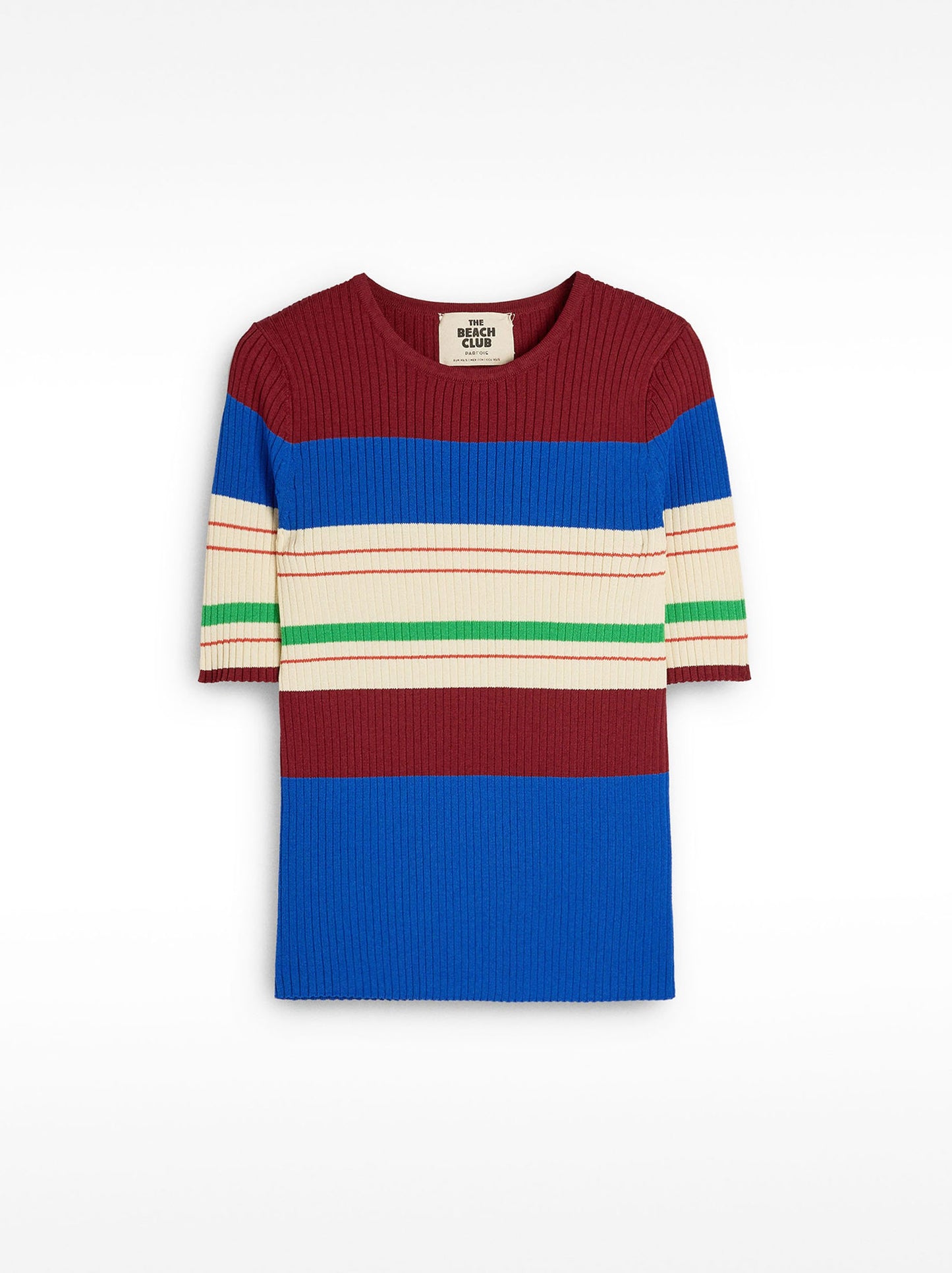 Knit Sweater With Contrast Stripes