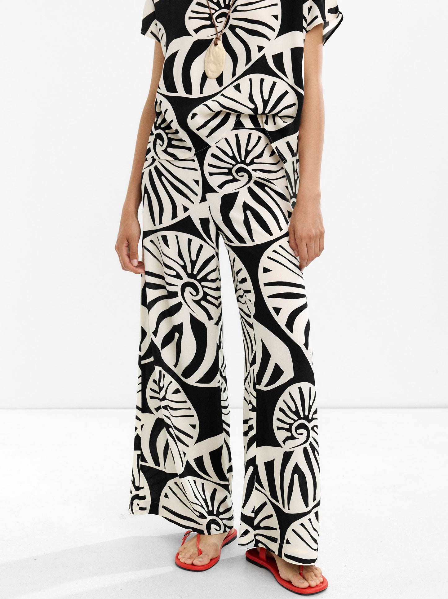 Printed Fluid Trousers