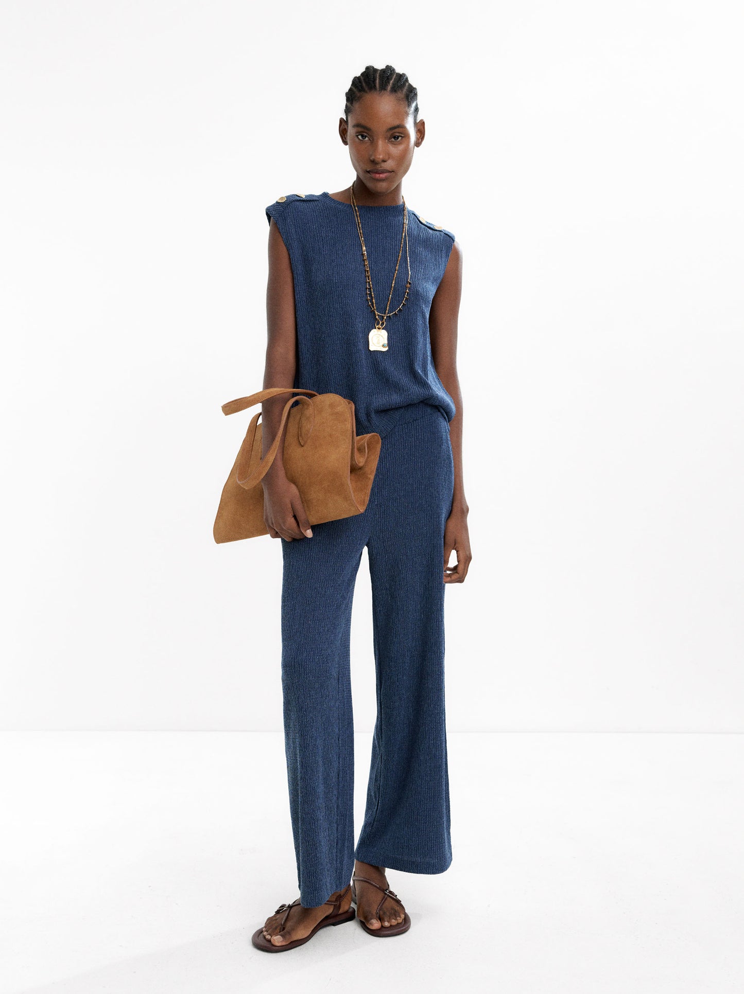 Top With Buttons And Texture