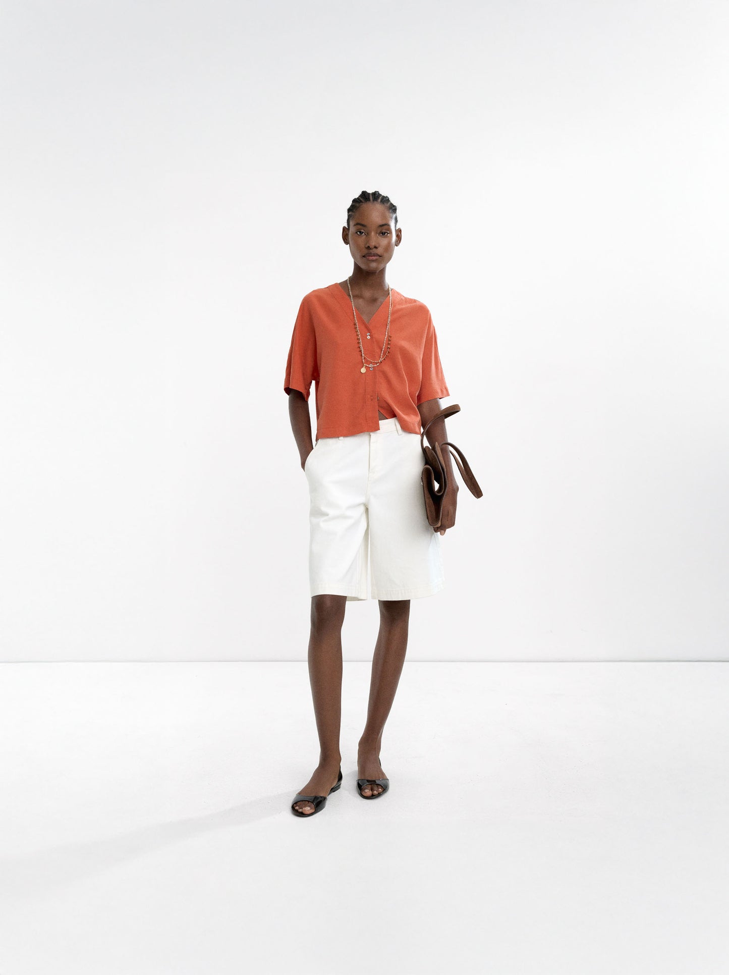 Short-Sleeved Shirt With 100% Lyocell