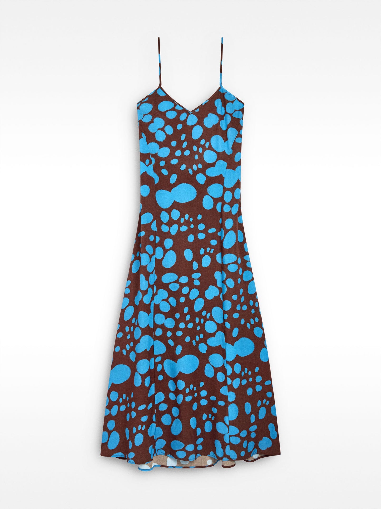 Long Printed Dress With Straps